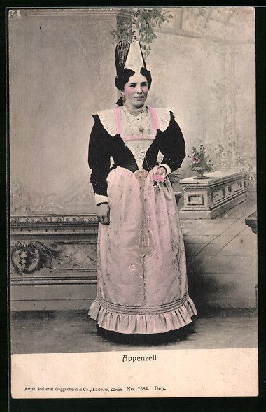 Ansichtskarten: AK Appenzell, Junge Dame in Tracht – Gebraucht aus Berlin von bartko-reher