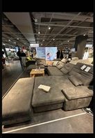 Grosse U-förmige Wohnlandschaft in Anthrazit 