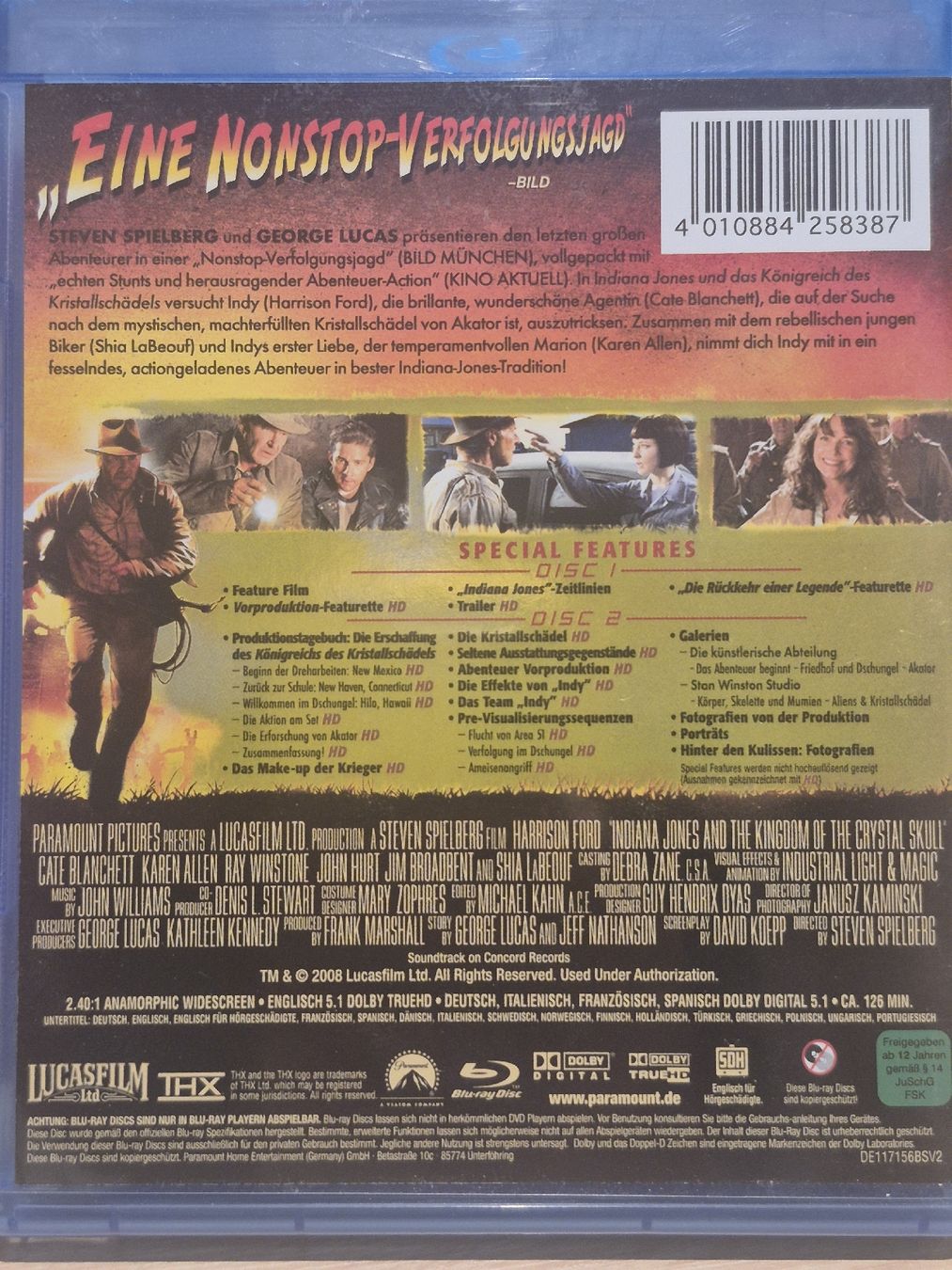 Tutti i DVDs: Indiana Jones Blu-ray Special Edition – Usato da Oberembrach venduto da Kady638 1