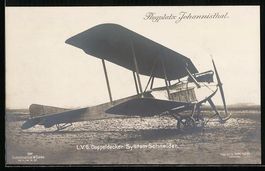 Foto-AK Sanke Nr. 187, LVG-Doppeldecker 