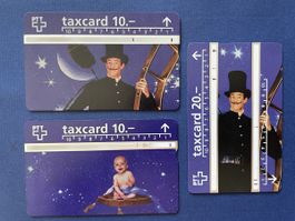 PTT Taxcards Sammlung: 3 Diverse Sujets, gebraucht Vintage