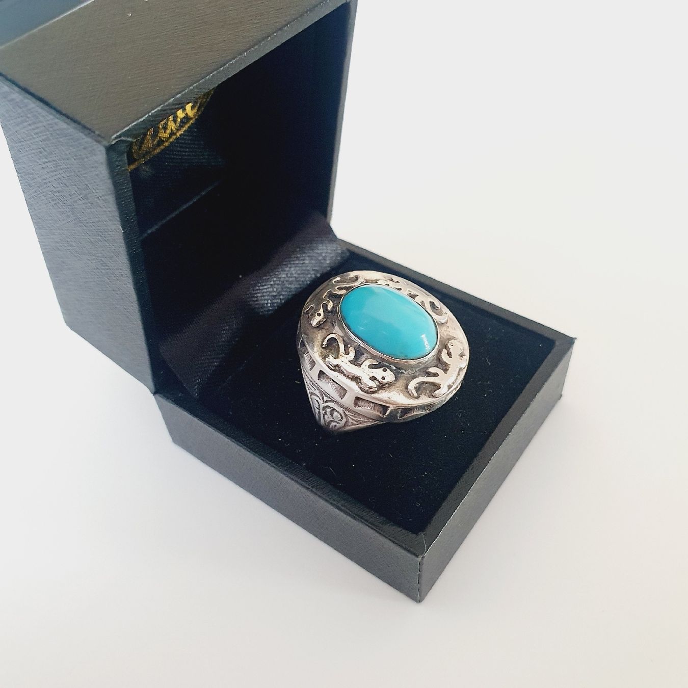 Anelli: Vintage Silber Ring mit Türkis-Stein, Grösse 20.3 mm, – Usato da Kreuzlingen venduto da Wunderkiste123 7