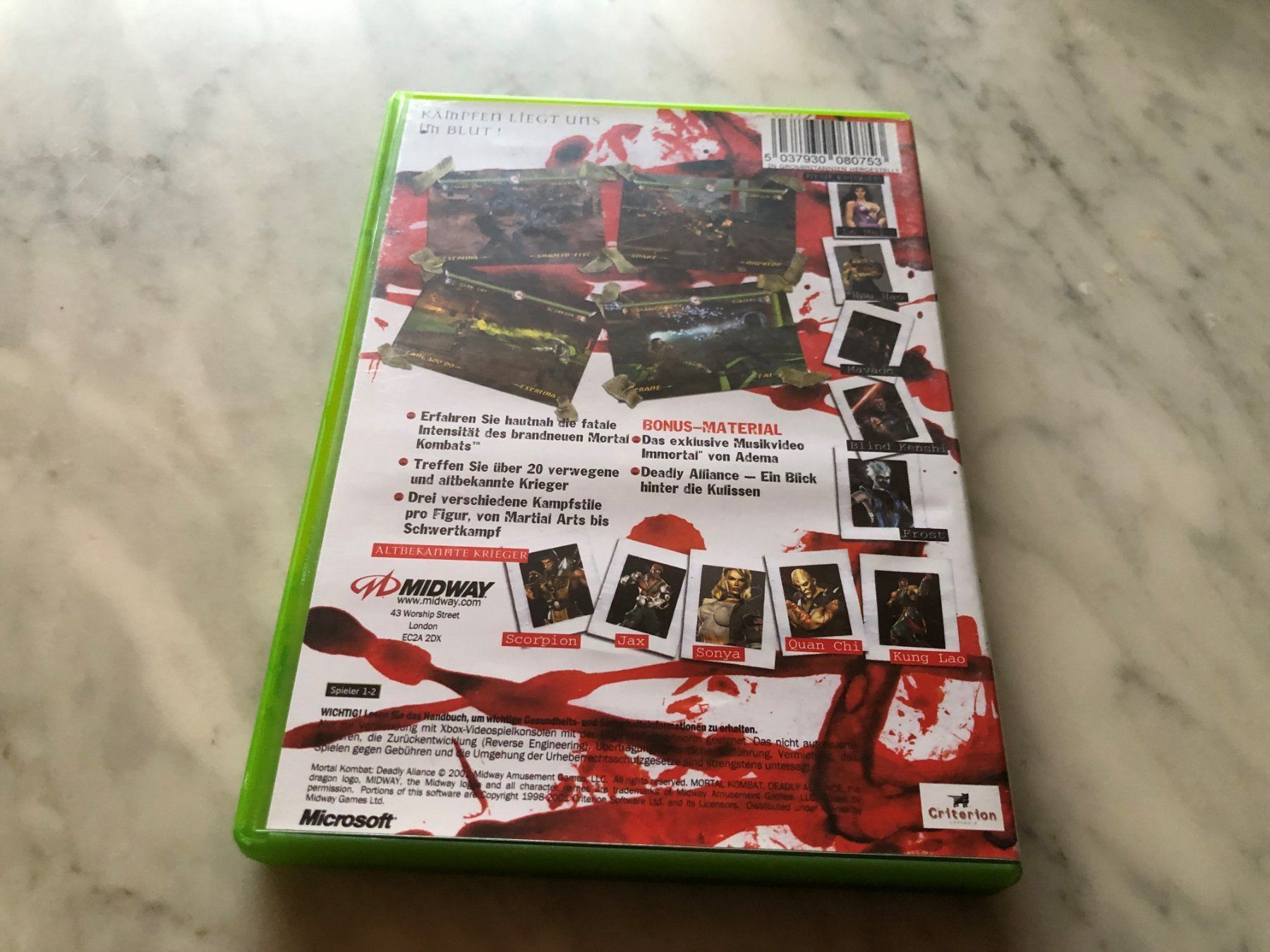 Microsoft Spiele: MORTAL KOMBAT DEADLY ALLIANCE – Gebraucht aus hägendorf von twilightprincess 1