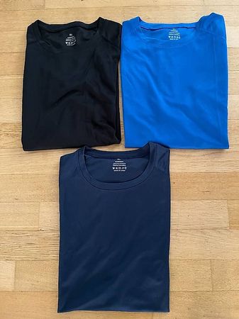 3x Herren Sport T-Shirt XL neu, schwarz, blau, navy 
