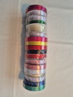 Geschenkband Stoff Set 18 Rollen verschiedene Farben