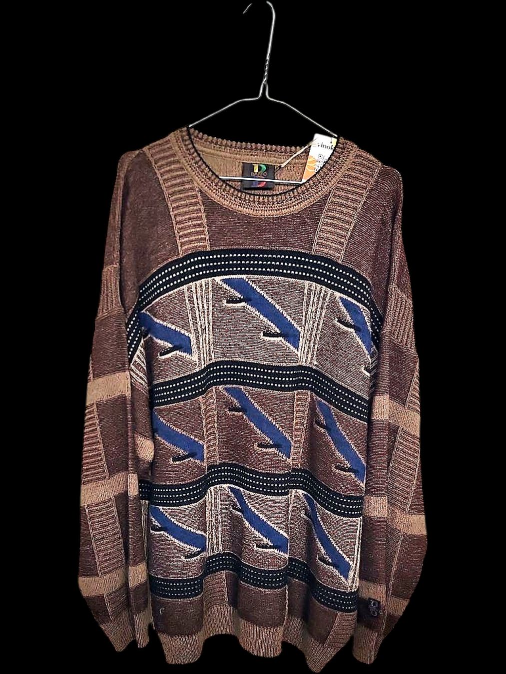 Maglioni & Felpe: Vintage BAFFO Brauner Pullover mit geometrischem Muster - – Usato da Zug venduto da vinokilo 1