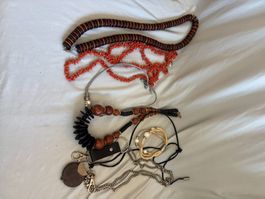Modeschmuck Konvolut Ketten und Armband diverse Stile
