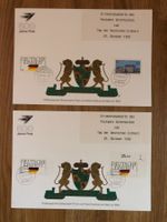 2 Erinnerungskarten "Tag der Deutschen Einheit" 90