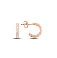 Ohrringe Creole Alliance Zirkon filigran 12mm 925 roségold