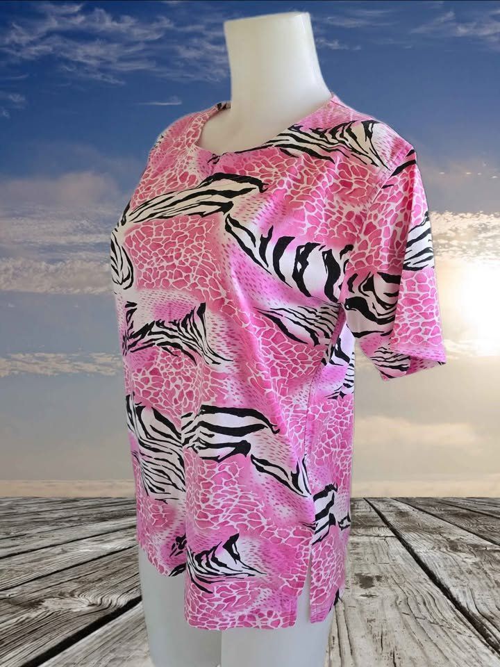 T-Shirts: Pinkes Zebra Print Shirt Gr. 38/40 – Neu (gemäss Beschreibung) aus Aarburg von Hystoria 3