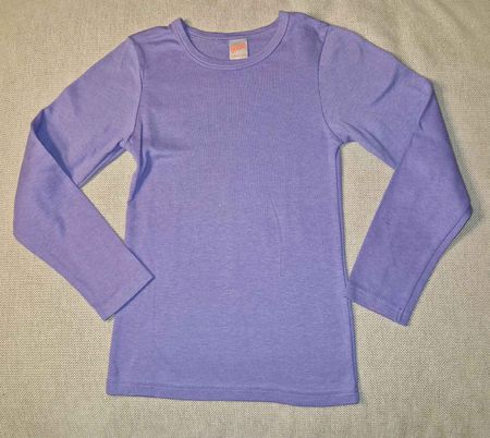 Lila Langarmshirt Gr. 134/140 NAGELNEU
