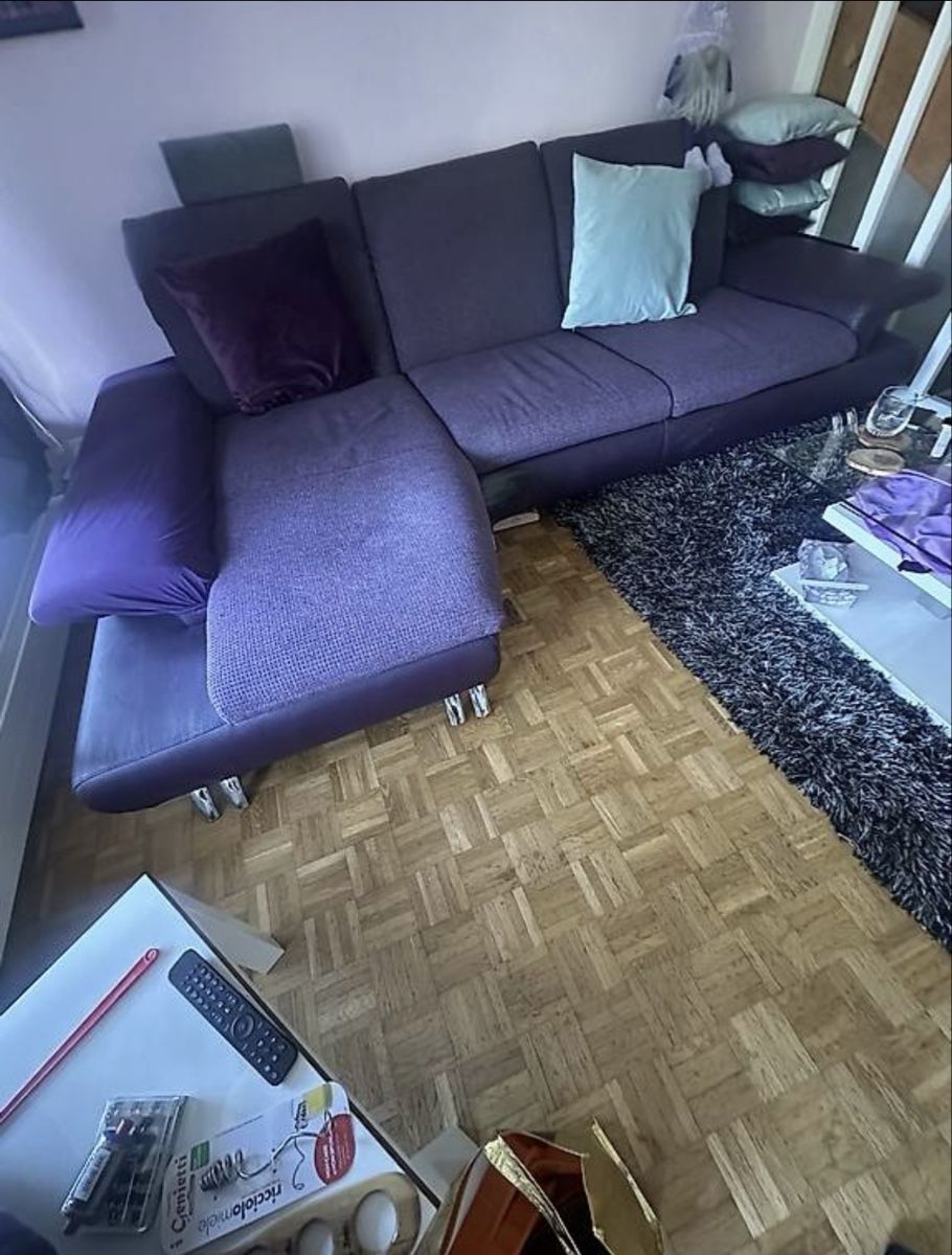 Sofas: Ecksofa lila Stoff Leder – Gebraucht aus Pfäffikon ZH von thf_rqs2 2