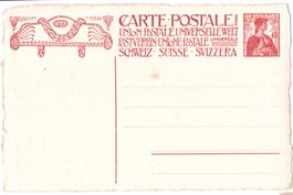 PK UPU-Denkmal 1909 - seltenes Büttenpapier-Exemplar ungel.