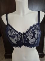 Damen BH dunkelblau Spitzen-Design Grösse 95C neu