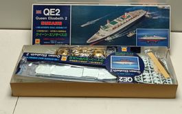 Queen Elizabeth 2 Schiffsmodell Bausatz - Ungebaut!(em323)