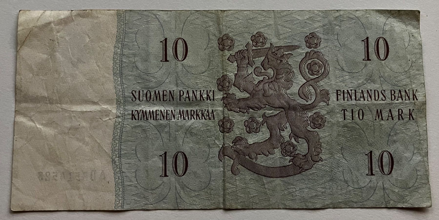 Banconote: Finnland 10 Markkaa 1963 – Usato da Algetshausen venduto da Carrhard 1