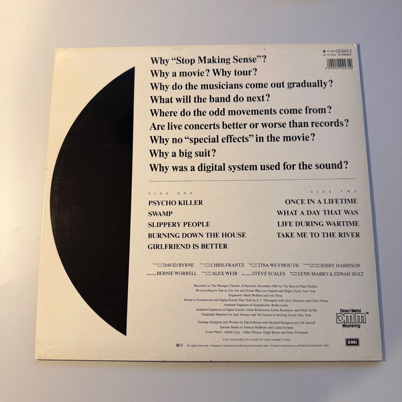 Schallplatten: Talking Heads - Stop Making Sense (LP) – Gebraucht aus Nänikon von marcusg70 1