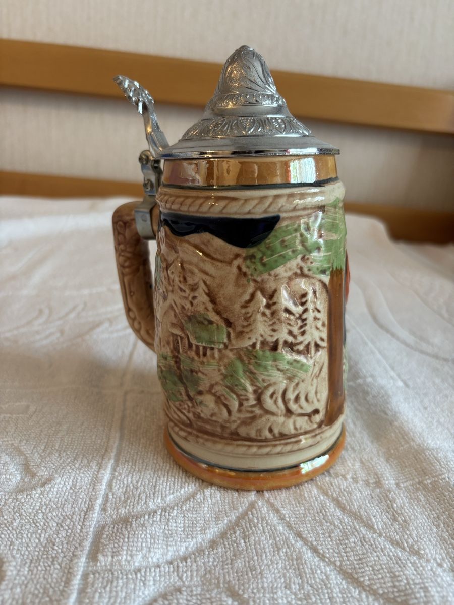 Karaffen: Bierkrug mit Zinndeckel, Vintage – Neu (gemäss Beschreibung) aus Kloten von Voni21 1