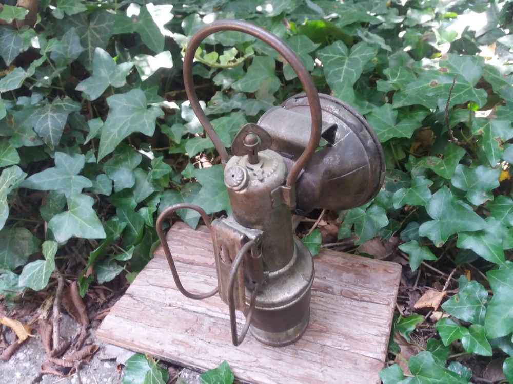Lampe de vélo ancienne en carbure de tungstène Radsonne