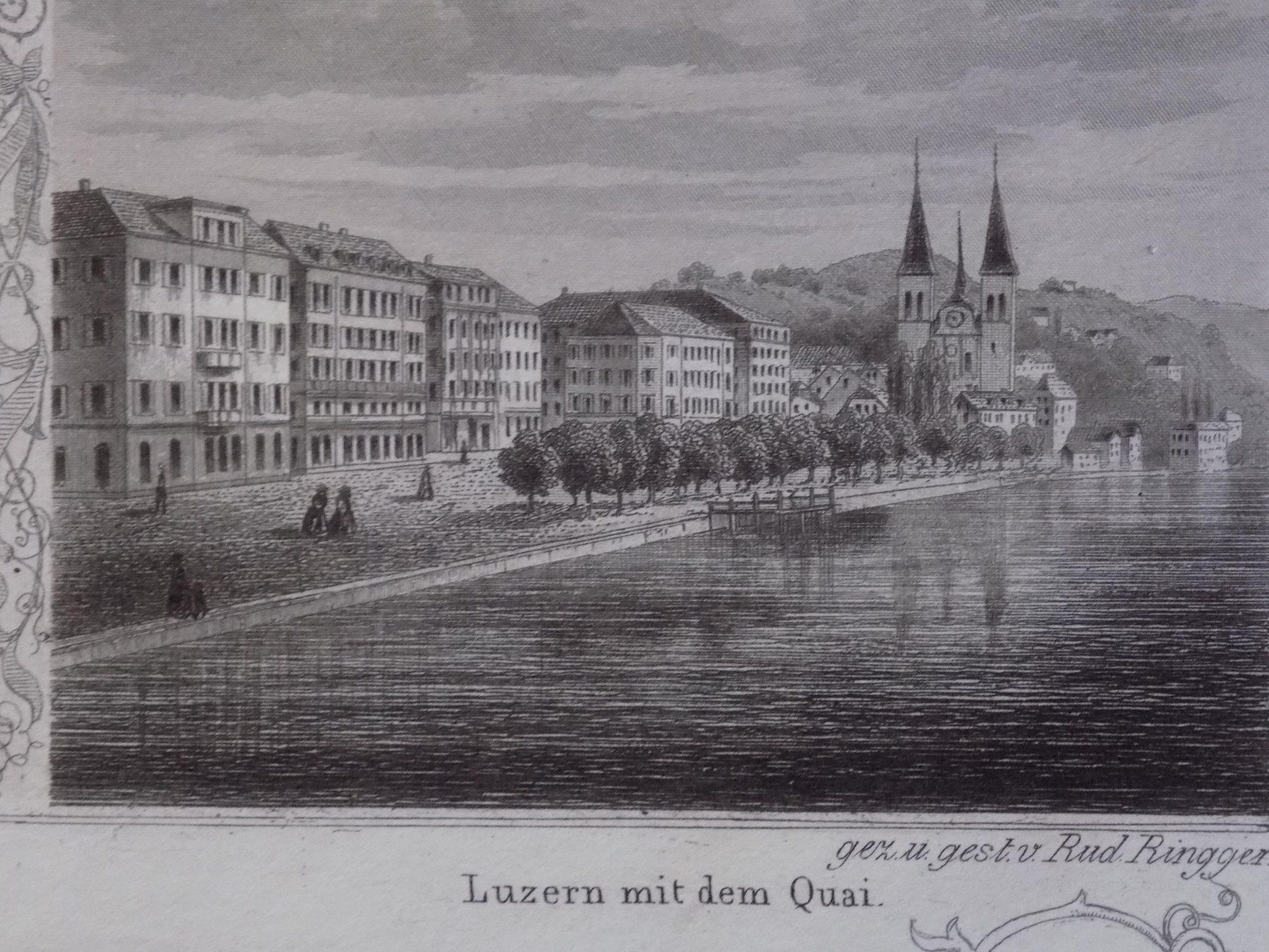 Incisioni: Luzern Souvenirblatt von Ringger – Usato da Risch venduto da Rischli15 5