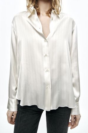 Stylisches Hemd Gestreift 99% Seide/Chemise élégante à rayur