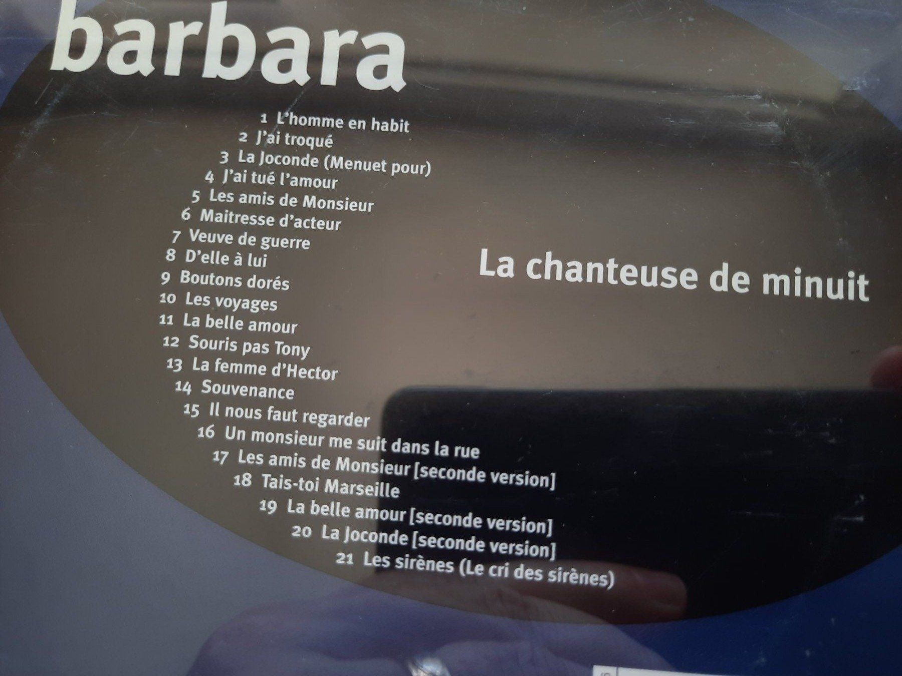 CDs: CD Barbara - La chanteuse de Minuit – D'occasion à Pully par bro_n52j 2