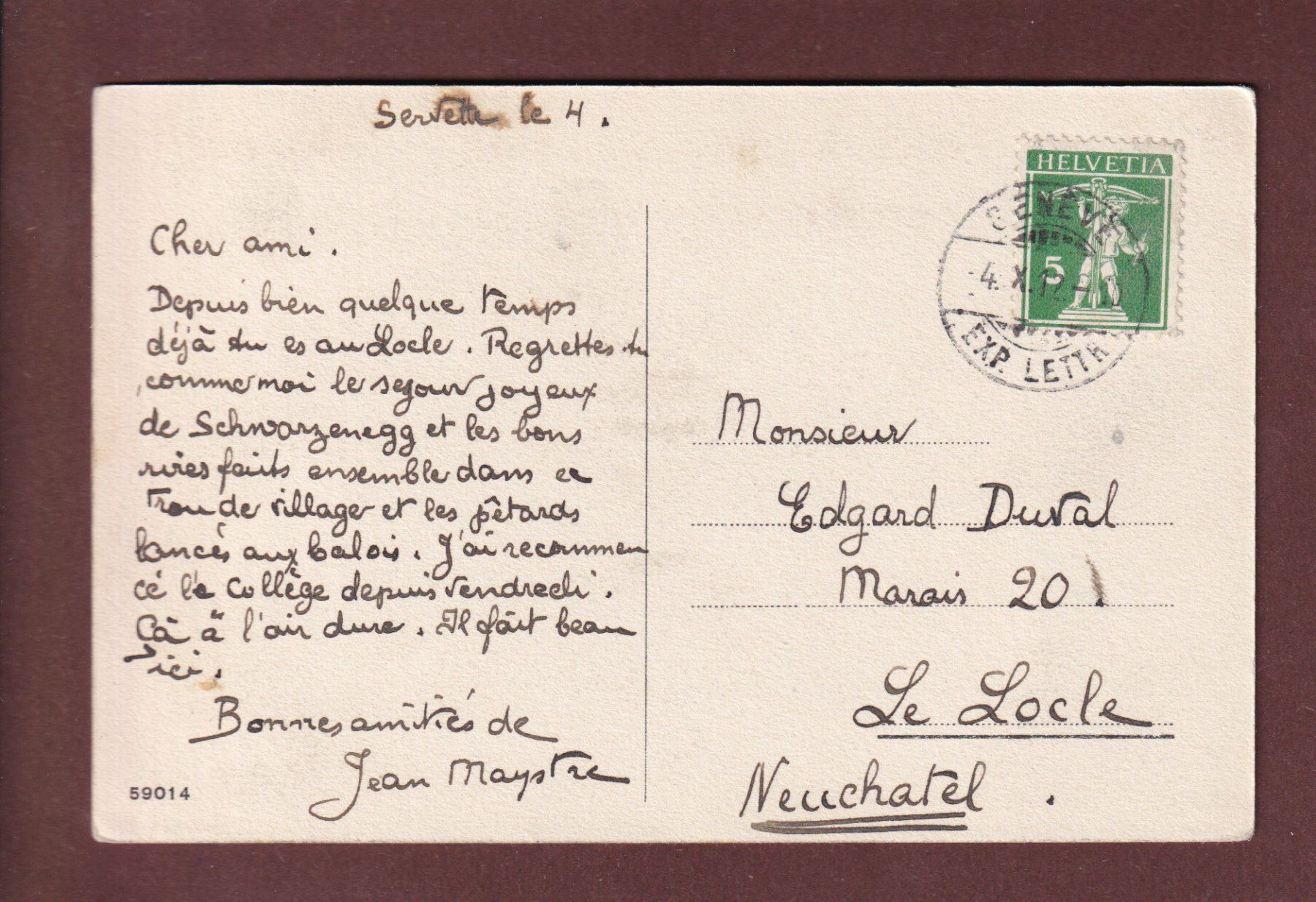 Cartoline postali: LAC LEMAN - Soir d'orage - 1912 – Usato da Pully venduto da nicecards-shop 1