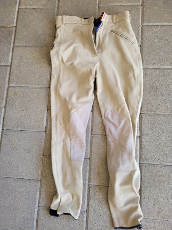 Reithose Georg Schumacher beige mit Kniebesatz Grösse 38