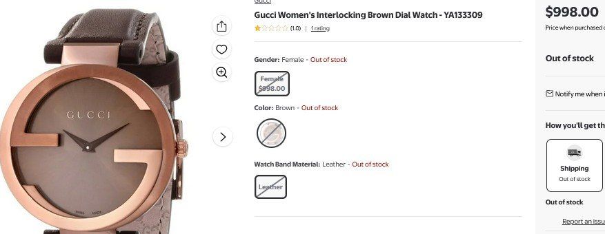 Gucci Orologi: Gucci Interlocking  Armbanduhr / montre – Usato da Collonges venduto da Auganien 9