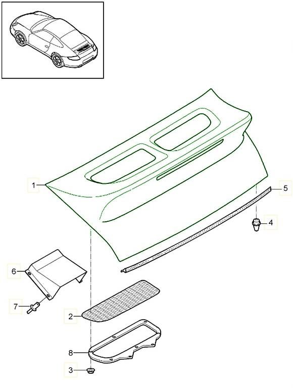 Porsche Alle Autoersatzteile: Ducktail Rückspoiler 997 MKI Classic für GT3 MKII (neu) – Neu und originalverpackt aus Oberägeri von herrpils 1