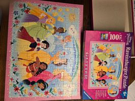 Ravensburger Puzzle, 100 Teile XXL, Prinzessinnen, Glitzer ✨