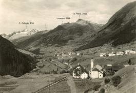 Airolo   TI  mit Lucendro & La Fibbia (Bahnstempel)  um 1932