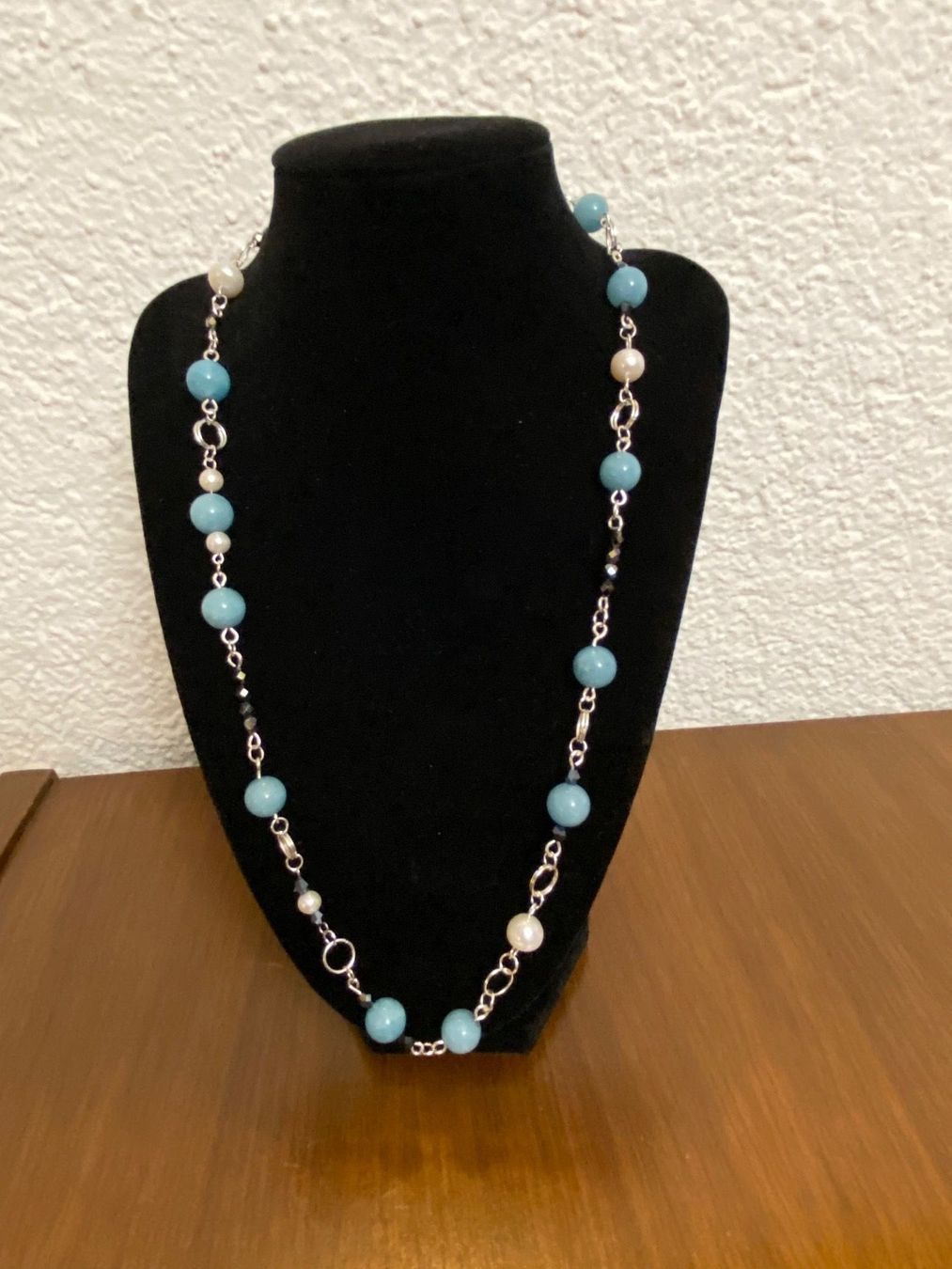 Catenine: Einzigartiges Collier - Silber- Naturstein- Süsswasserperlen – Nuovo e nell'imballaggio originale da Luzern venduto da inf_c7r2 1