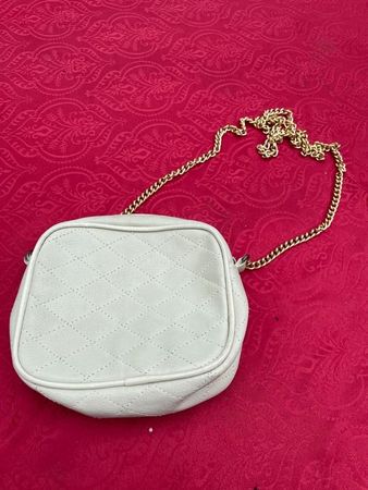 Mädchen Handtasche beige gold ca. 13x14cm