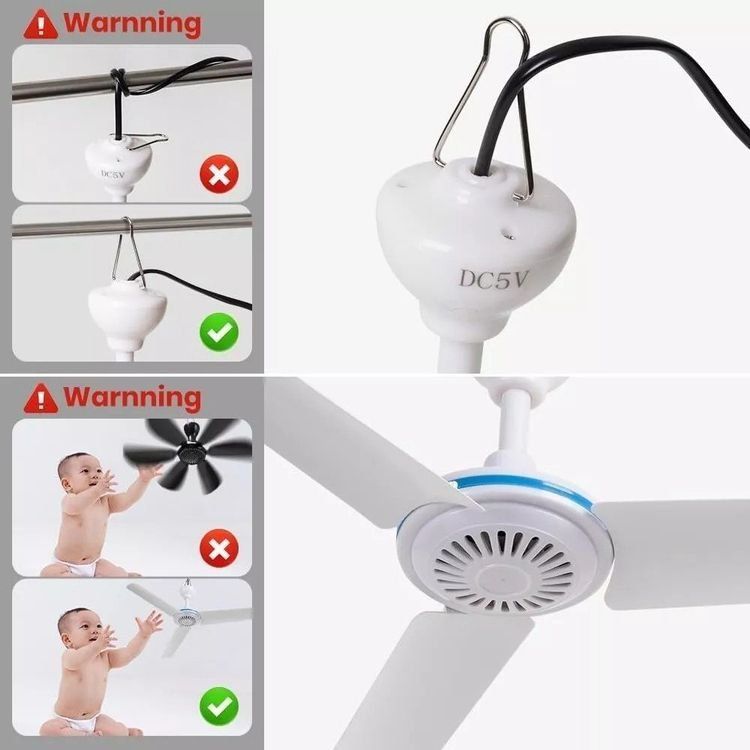 Ventilatori: Zelt Camping Deckenventilator Zeltdecken Fan Ventilator USB – Nuovo (secondo la descrizione) da Kirchdorf AG venduto da csnmclub