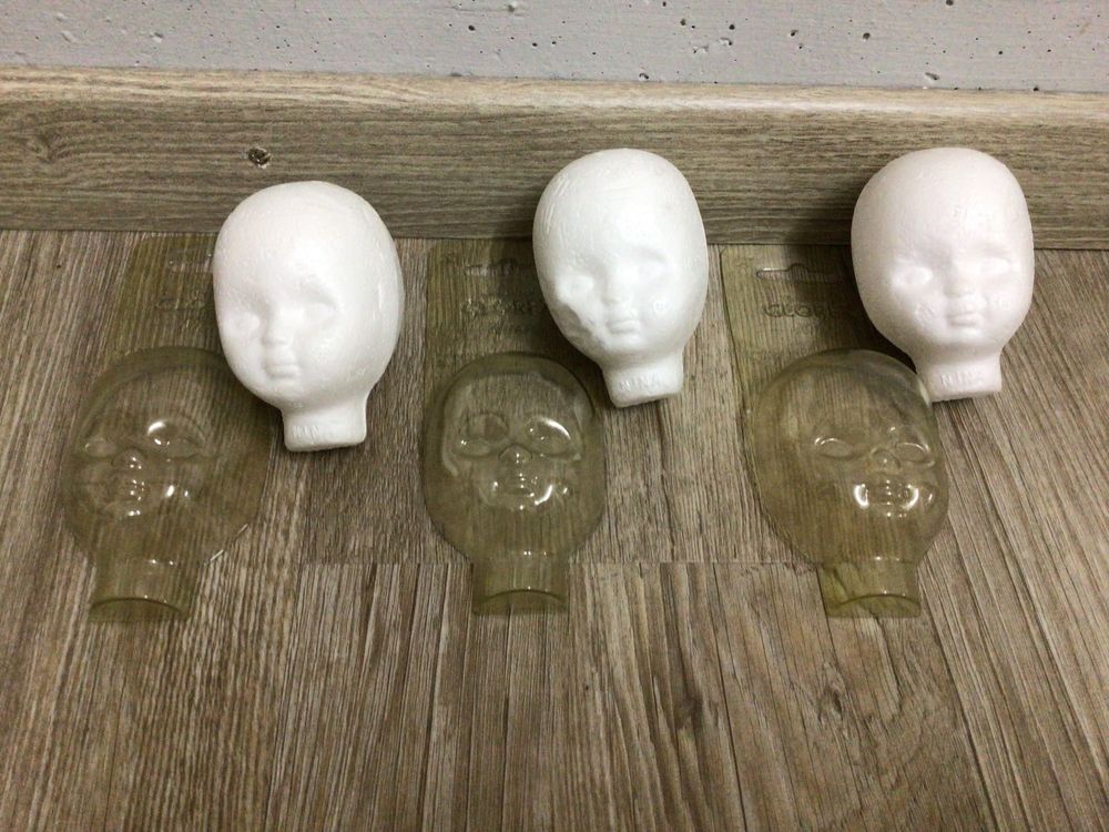 10x Puppenköpfe Für Bastelarbeiten - Selbstgemacht Puppenkopf 4,5cm