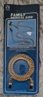 Eyeglass Chain Guard, Gold, Neu in Verpackung, Vintage
