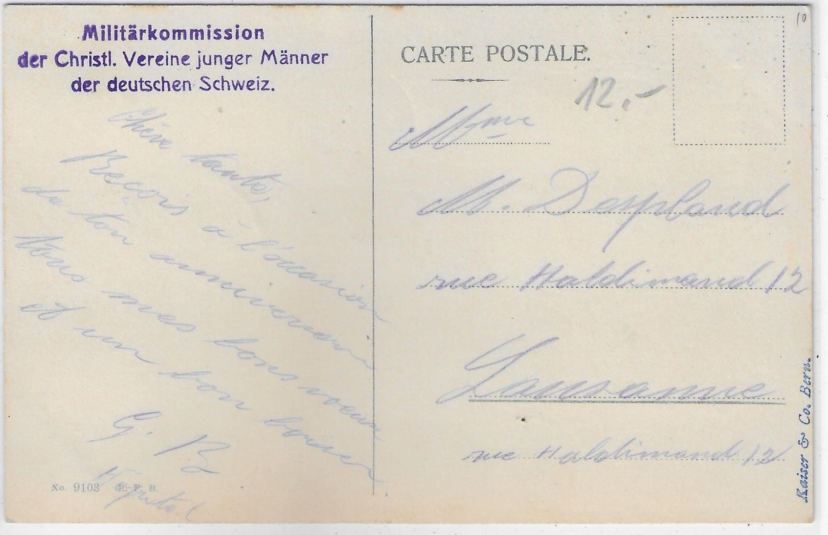 Cartoline postali: Berglandschaft mit Alphütte - Litho – Usato da Ettingen venduto da Kartenplanet 1