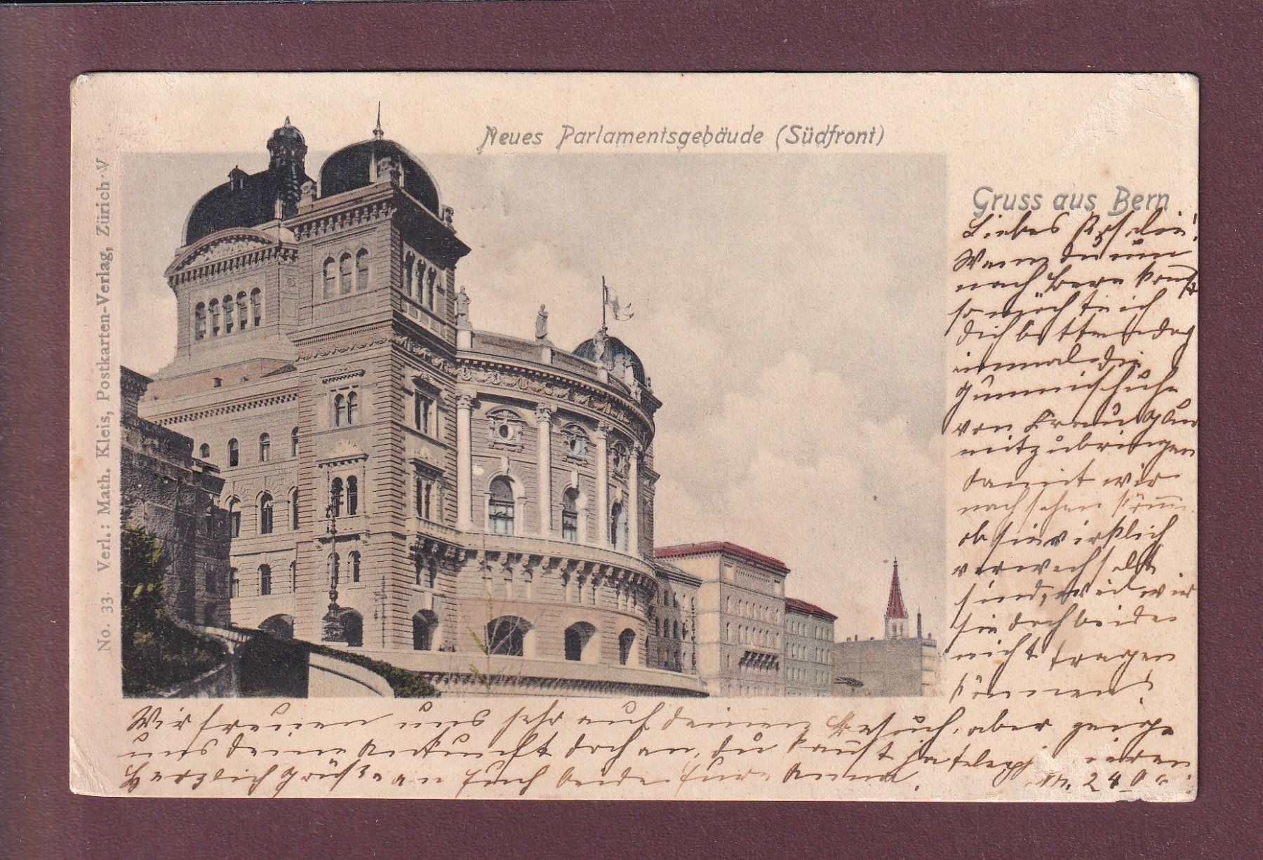 Cartoline postali: Gruss aus BERN - 1904 – Usato da Pully venduto da nicecards