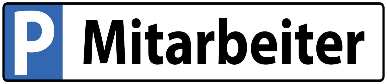 Insegne: Blechschild-PARKPLATZ P MITARBEITER - 46 X 10 CM – Nuovo e nell'imballaggio originale da Rupperswil venduto da big-one-sale