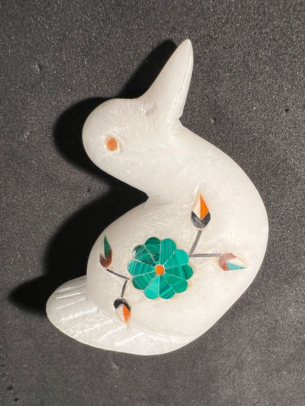Figuren: Figurine oiseau  marbre incrusté pierres, Agra, Inde – Neu (gemäss Beschreibung) aus Genève von DELIRBEADS 6