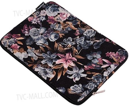 🌺🖤 Stylische Tablettasche mit schwarzem Blumenmuster  💼💫