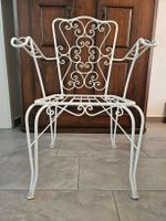 4 Gartensessel Metall, Vintage Stil, Weiss, Top Zustand!