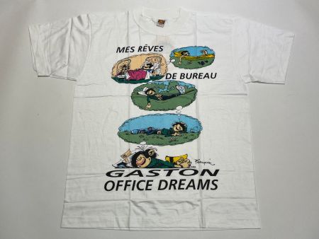 Vintage 90s T-Shirt Gaston Lagaffe New Under Blister Sz L