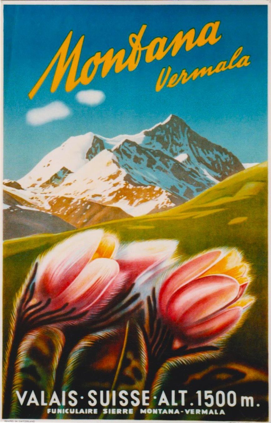 Poster & Bilder: MONTANA VERMALA VALAIS 1939 Affiche originale – Gebraucht aus Blonay von postercollection