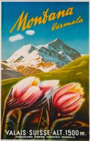 MONTANA VERMALA VALAIS 1939 Affiche originale