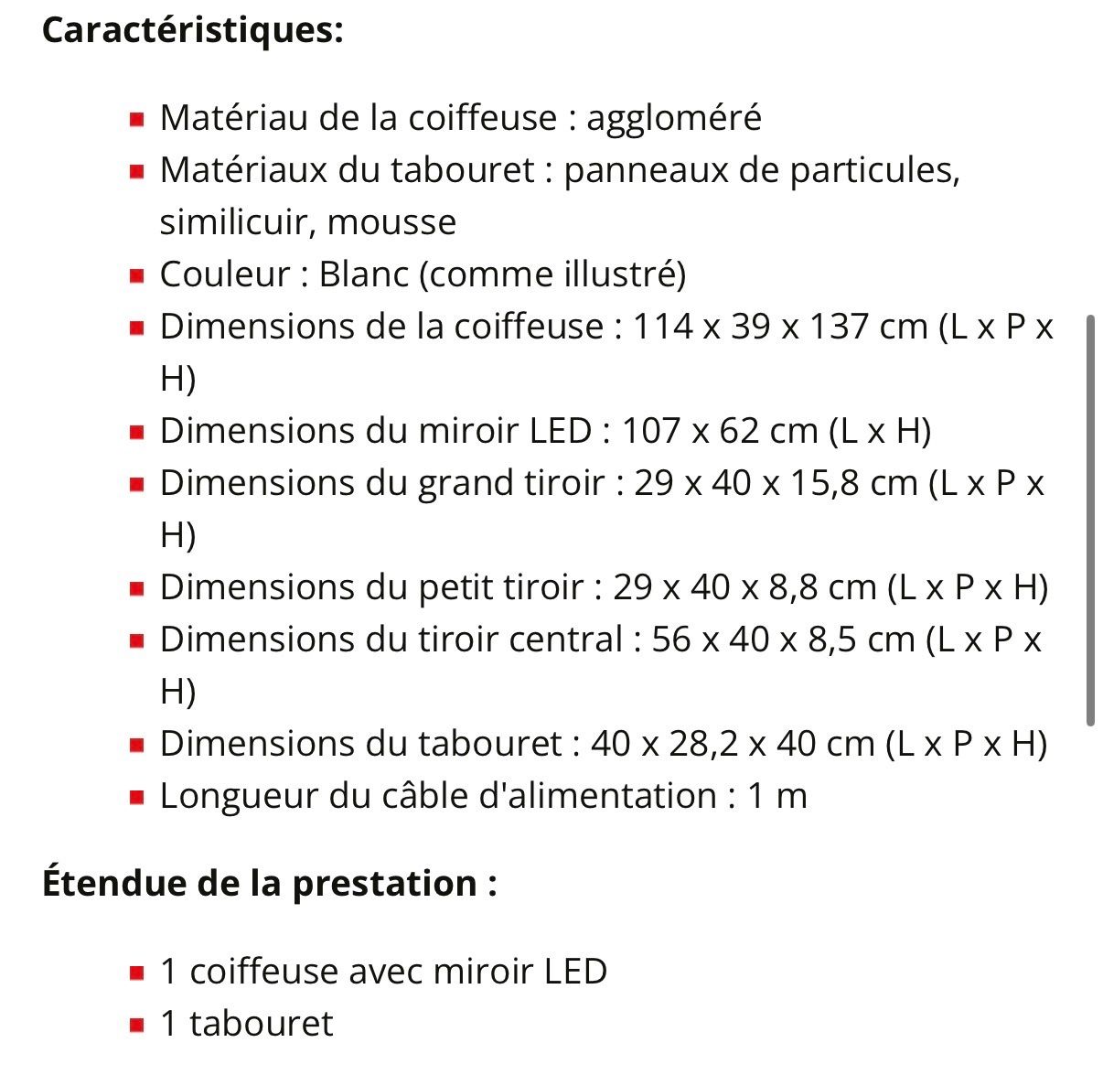 Tavoli da trucco: Coiffeuse Gonser neuve  jamais ouverte – Nuovo e nell'imballaggio originale da Lausanne venduto da eli_yq7q 3