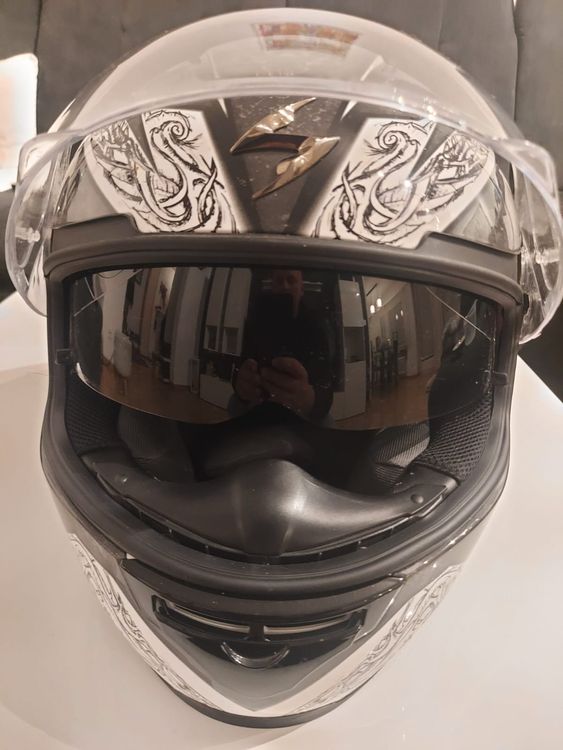 Casques & visières: Marmormustert Scorpion Exo Helm, Grösse M (58) – Neuf (Voir description) à Naters par Bolo 6