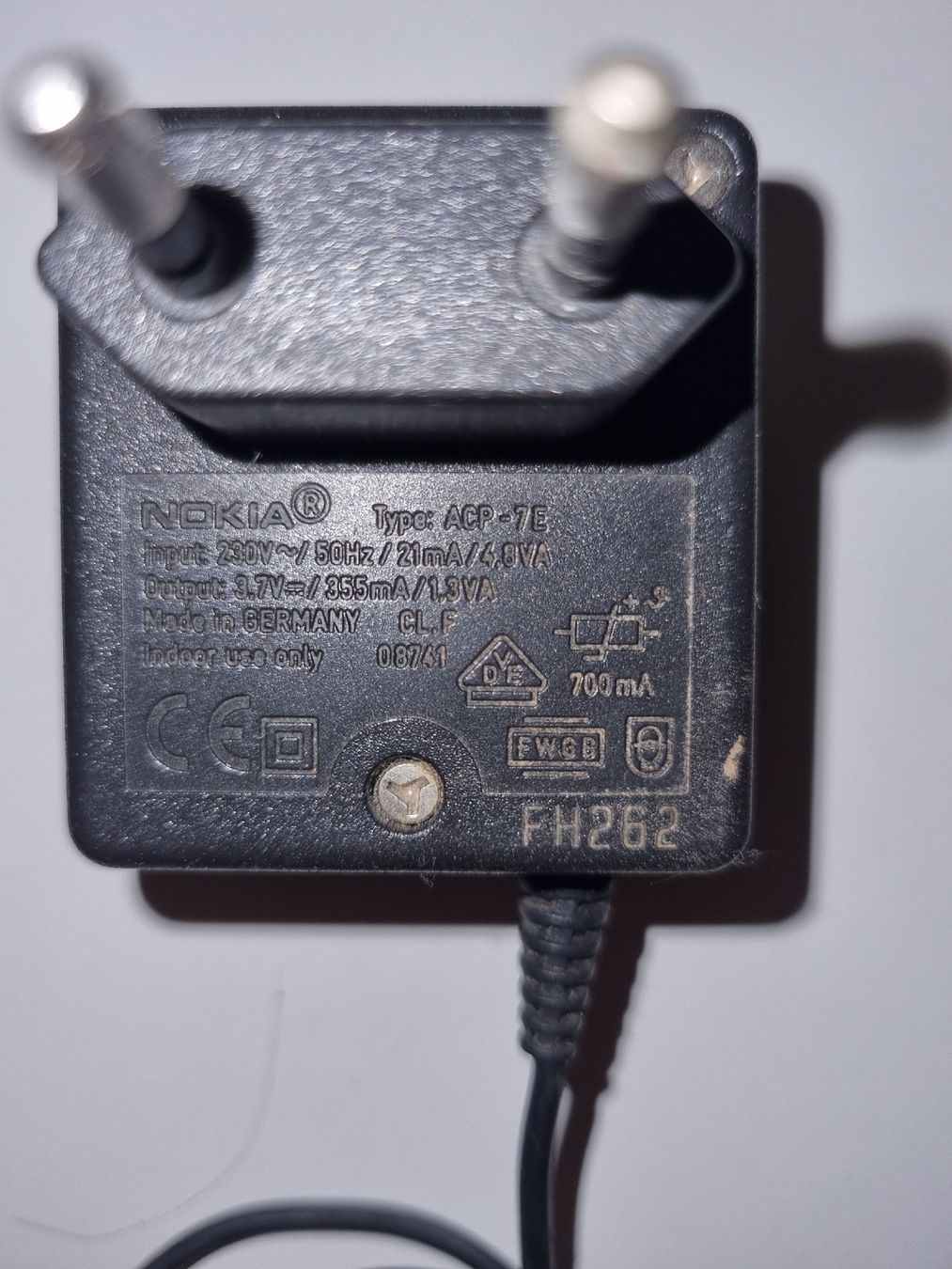 Nokia Ladegeräte: Nokia Netzteil ACP-7E 230V 700mA – Gebraucht aus Chur von Beimirhates