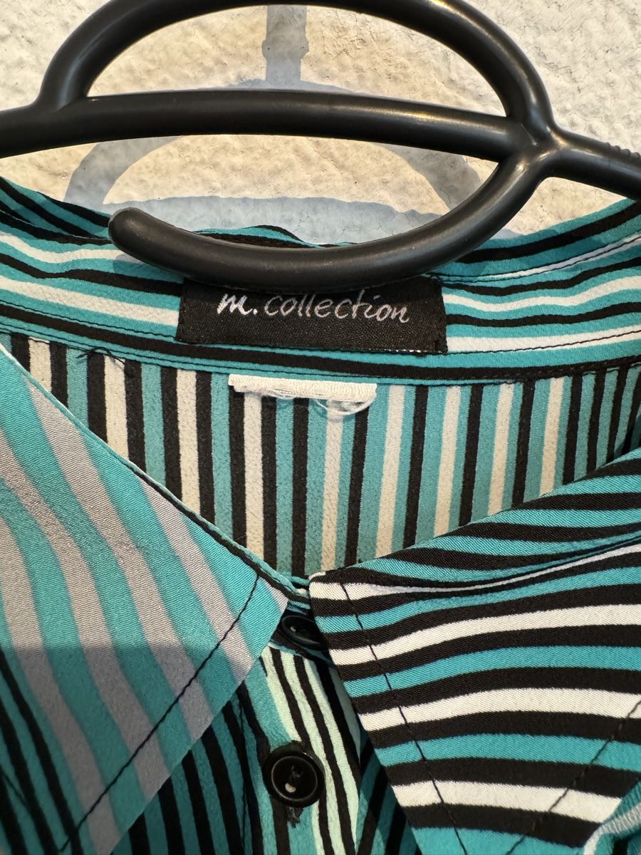 Blusen: m.collection Bluse türkis Muster Gr. 54 / 56 / XXL – Gebraucht aus Fislisbach von KolibriSecondhand 1